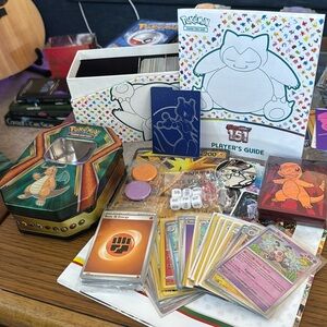 Pokémon TCG Lot #1 - Includes 200+ Pokemon Cards, 65 Sleeves, Dragonite Tin, +